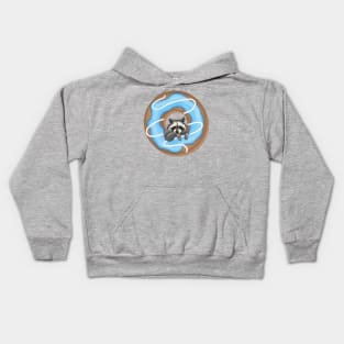 Cute raccoon and Yummy donut Kids Hoodie